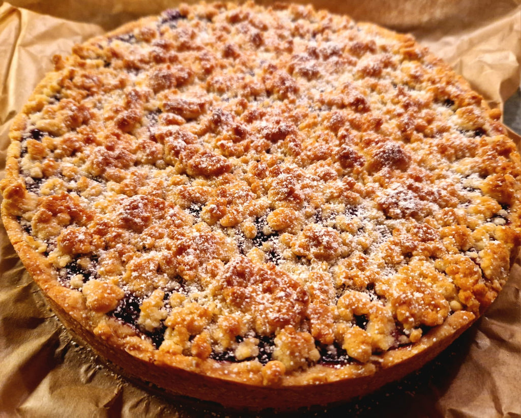 Himbeer-Kirsch-Streusel