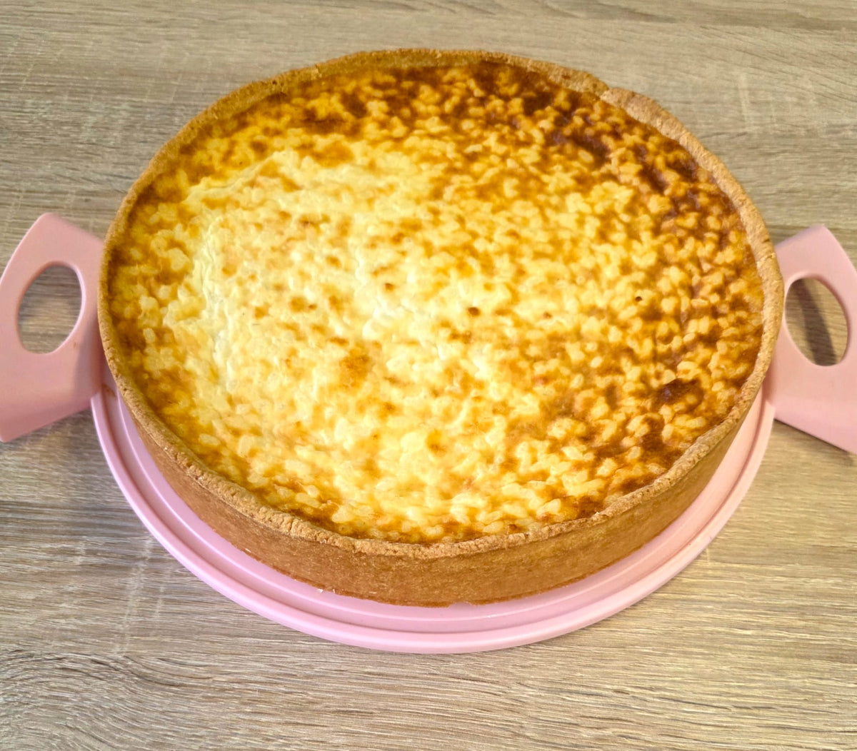 Milchreiskuchen mit Kompott